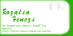 rozalia henczi business card